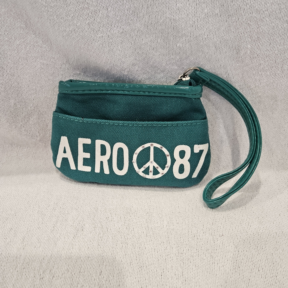 Y2k Aesthetic Aero 87 Teal Wristlet Coin Purse